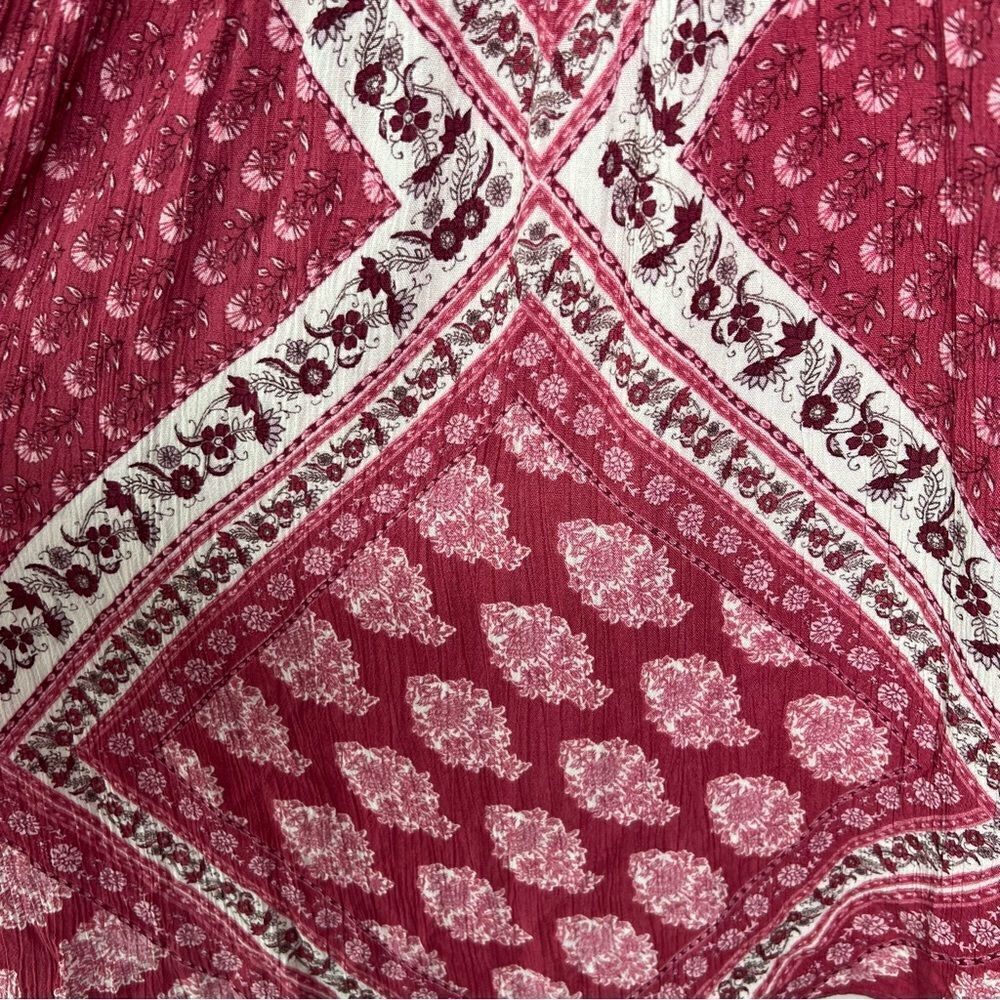 Show Me Your Mumu Womens S Red Wine Darcy Paisley Cloud Boho Tunic Dress - Picture 8 of 11
